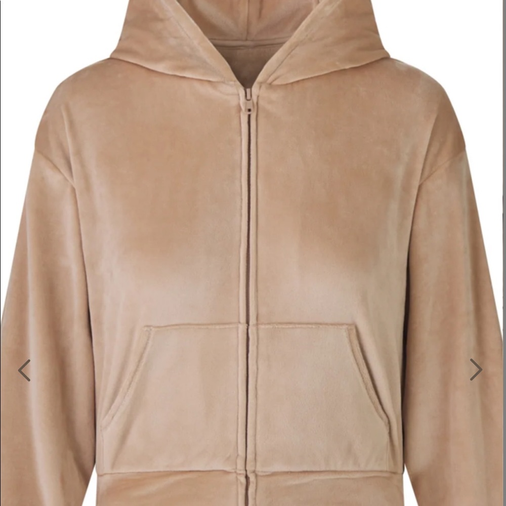 SKIMS Velour Track Jacket- Honey